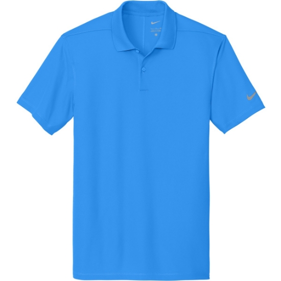Custom Nike Victory Solid Polo Light Photo Blue