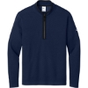 Custom Nike Textured 1/2-Zip Cover-Up College Navy Blue