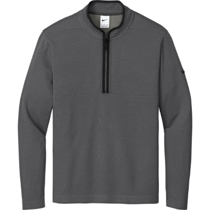 Custom Nike Textured 1/2-Zip Cover-Up DarkGrey