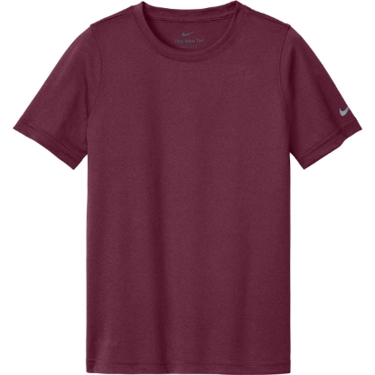 Custom Nike Youth Swoosh Sleeve rLegend Tee Deep Maroon Red
