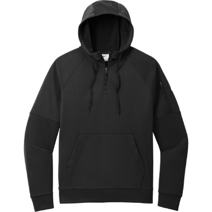 Custom Nike Therma-FIT Pocket 1/4-Zip Fleece Hoodie Black
