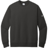 Custom Nike Club Fleece Sleeve Swoosh Crew Anthracite Gray