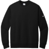 Custom Nike Club Fleece Sleeve Swoosh Crew Black