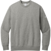 Custom Nike Club Fleece Sleeve Swoosh Crew Dark Gray Heather