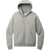 Custom Nike Womens Club Fleece Sleeve Swoosh Full-Zip Hoodie Dark Gray Heather