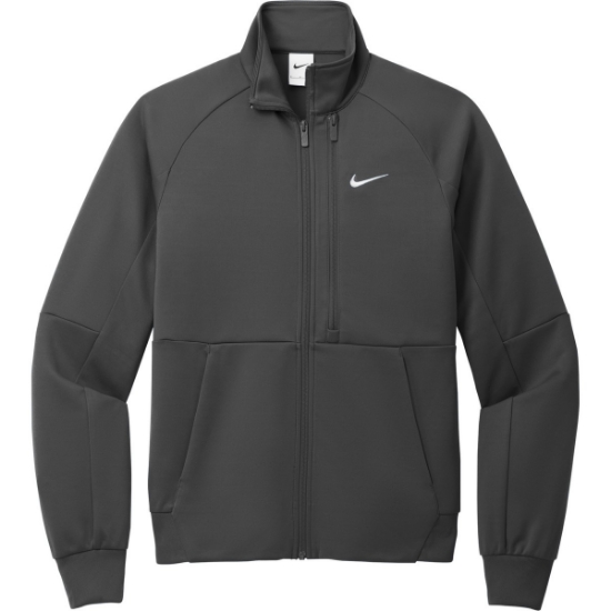 Custom Nike Full-Zip Chest Swoosh Jacket Anthracite Gray