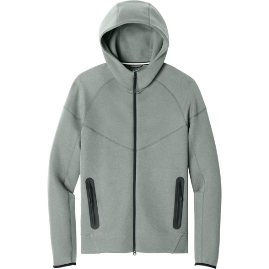 Custom Nike Tech Fleece Full-Zip Hoodie Dark Gray Heather