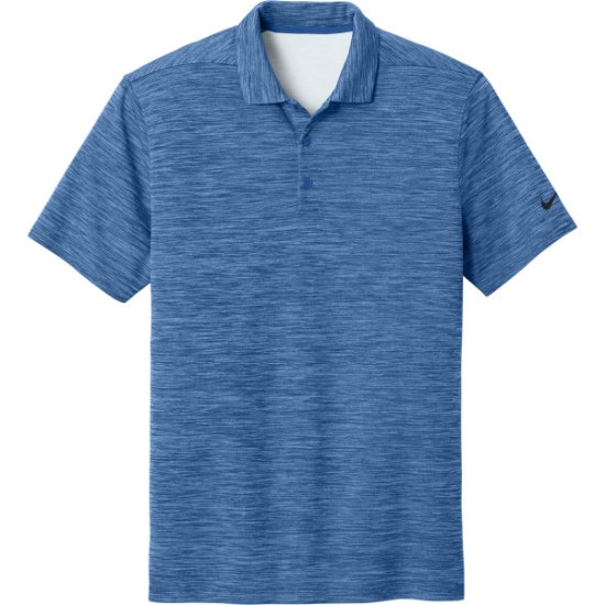 Custom Nike Dri-FIT Striated Polo Game Royal Blue