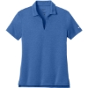Custom Nike Womens Dri-FIT Smooth Heather Polo Game Royal Heather Blue
