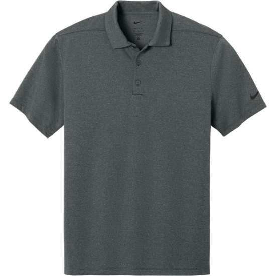 Custom Nike Dri-FIT Smooth Heather Polo Anthracite Heather Gray