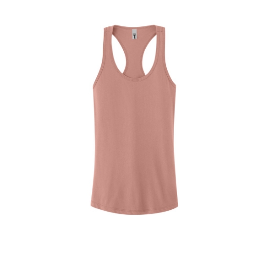 Custom Next Level Apparel Womens Ideal Racerback Tank Desert Pink