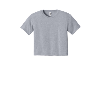 Custom Next Level Apparel Womens Ideal Crop Top Heather Gray