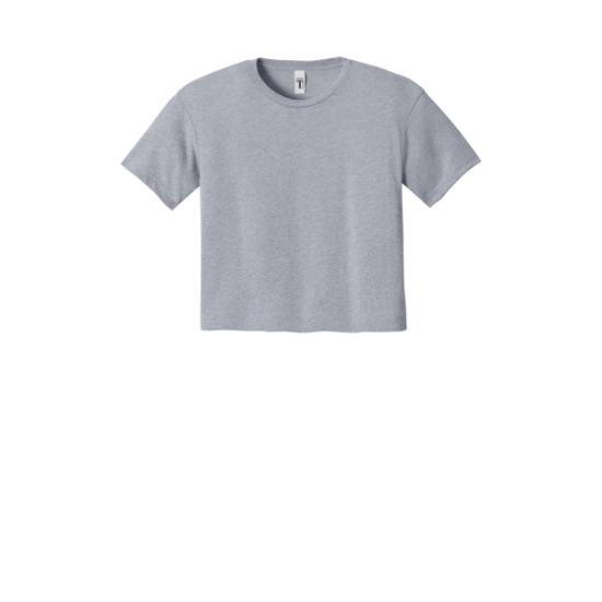 Custom Next Level Apparel Womens Ideal Crop Top Heather Gray