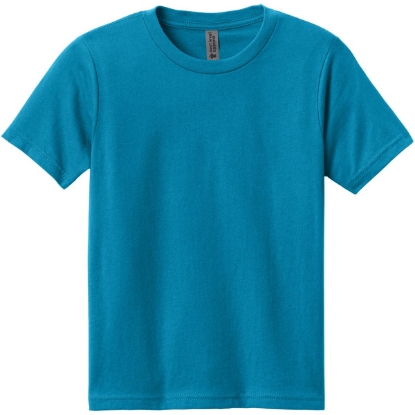 Custom Next Level Apparel Youth Cotton Tee Turquoise Blue
