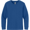 Custom Next Level Apparel Youth Cotton Long Sleeve Tee Royal Blue
