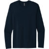 Custom Next Level Apparel Cotton Long Sleeve Tee. Midnight Navy Blue