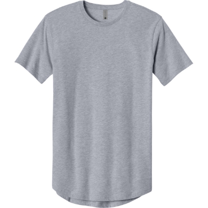 Custom Next Level Apparel Cotton Long Body Tee Heather Gray
