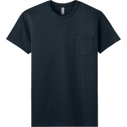 Custom Next Level Apparel Cotton Pocket Tee Midnight Navy Blue