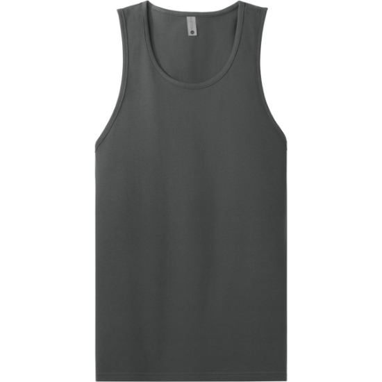 Custom Next Level Apparel Cotton Muscle Tank Heavy Metal Gray