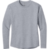 Custom Next Level Apparel Womens Cotton Relaxed Long Sleeve Tee Heather Gray