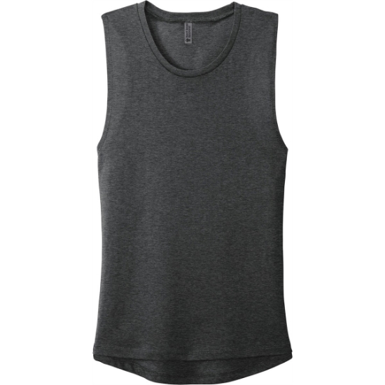 Custom Next Level Apparel Womens Festival Muscle Tank. Charcoal Black