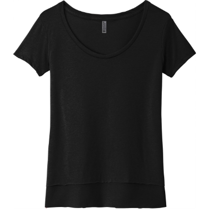 Custom Next Level Apparel Womens Festival Scoop Neck Tee. Black