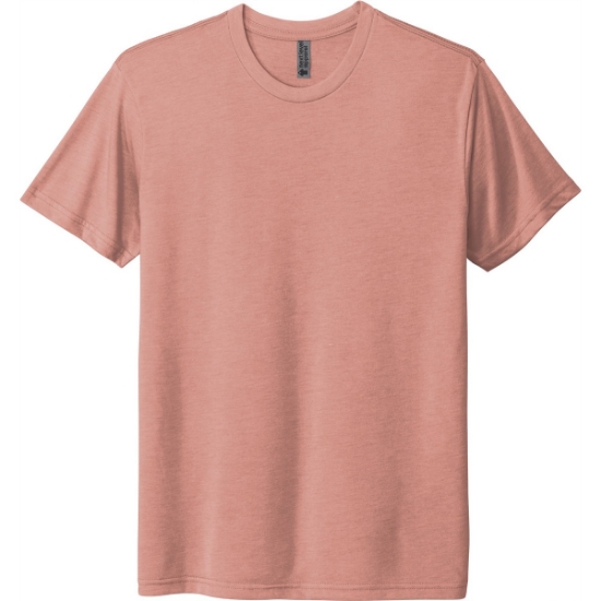 Custom Next Level Apparel Adult Tri-Blend Tee. Desert Pink
