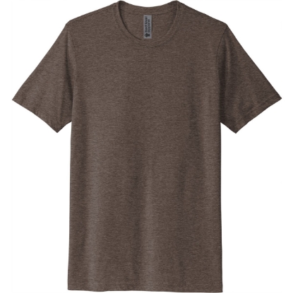 Custom Next Level Apparel Adult Poly/Cotton Tee. Espresso Brown