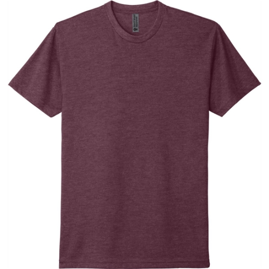 Custom Next Level Apparel Adult CVC Tee. Heather Maroon Red