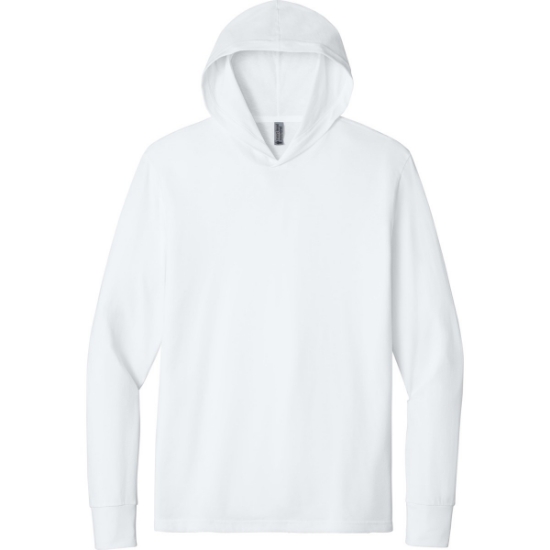 Custom Next Level Apparel CVC Long Sleeve Hoodie White