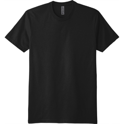 Custom Next Level Apparel Adult CVC Sueded Tee. Black