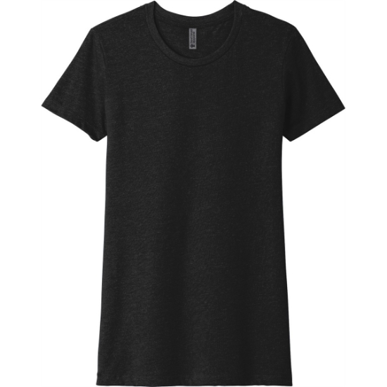 Custom Next Level Apparel Womens CVC Tee. Black