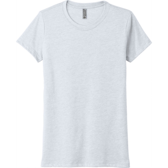 Custom Next Level Apparel Womens Tri-Blend Tee. Heather White