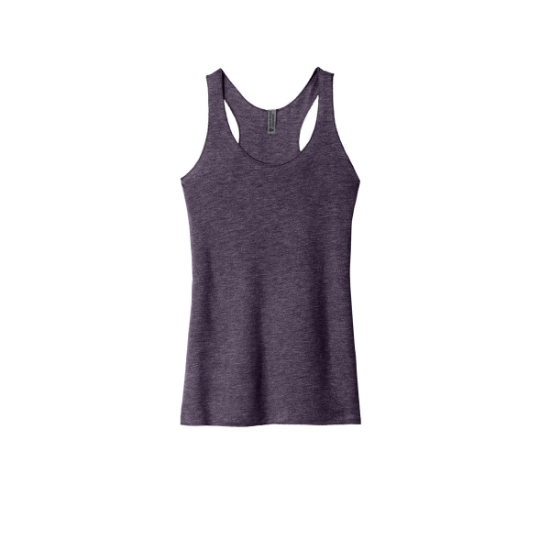 Custom Next Level Apparel Womens Tri-Blend Racerback Tank. Vintage Purple