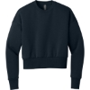 Custom Next Level Apparel Womens Heavyweight Sweatshirt Midnight Navy Blue