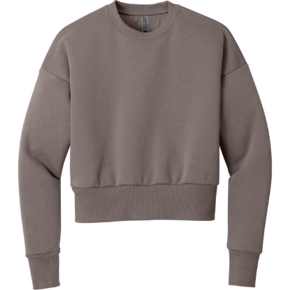 Custom Next Level Apparel Womens Heavyweight Sweatshirt Shiitake Brown