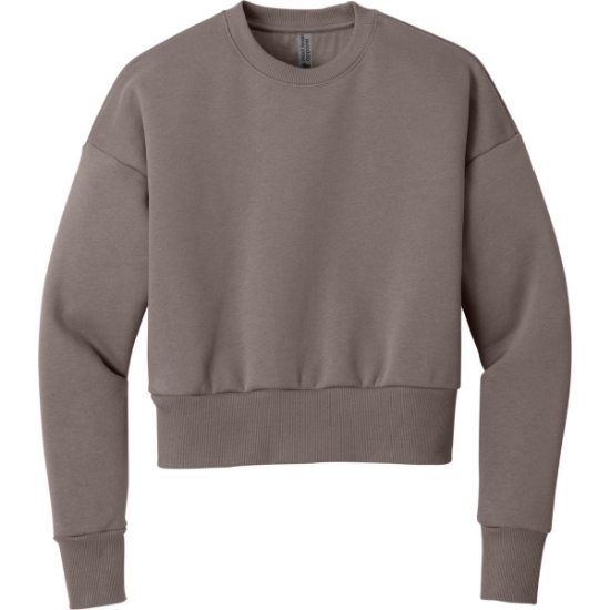 Custom Next Level Apparel Womens Heavyweight Sweatshirt Shiitake Brown