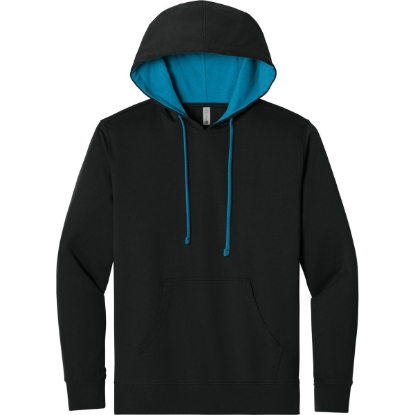 Custom Next Level Apparel Laguna Hoodie Black/Turquoise Blue