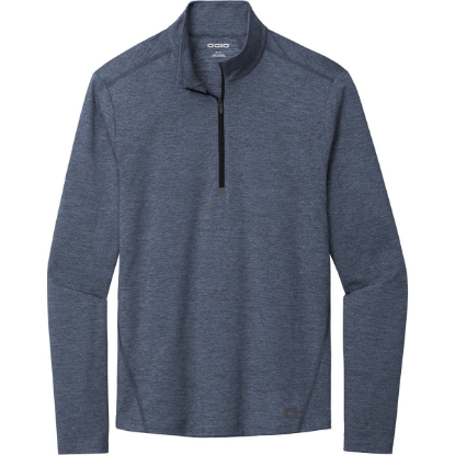 Custom OGIO Force 1/4-Zip Blue Indigo Heather