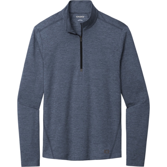 Custom OGIO Force 1/4-Zip Blue Indigo Heather