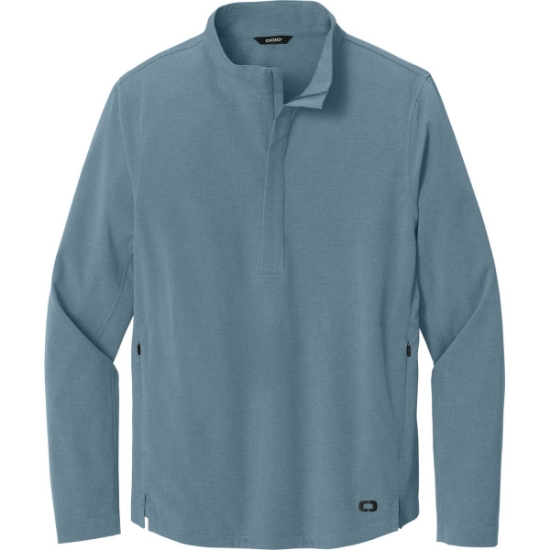Custom OGIO Aspect 1/2-Zip Pullover Blue Mist