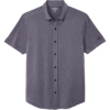 Custom OGIO Gravitate Full-Button Polo. Navy Blue Heather