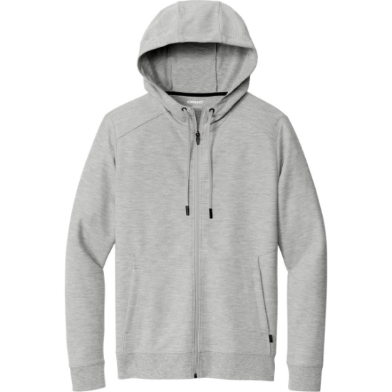 Custom OGIO Revive Full-Zip Light Heather Gray