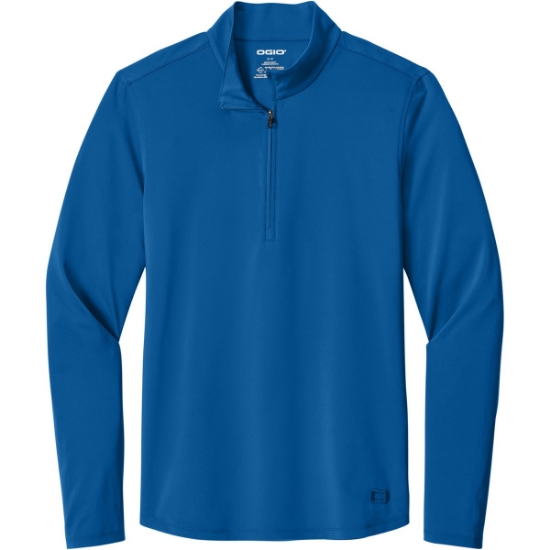 Custom OGIO Regain 1/4-Zip Cobalt Blue