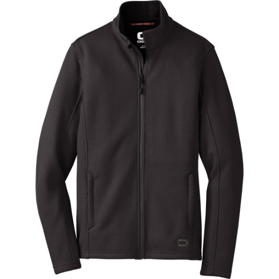Custom OGIO Grit Fleece Jacket. Blacktop