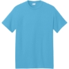 Custom Port & Co Core Blend Recycled Tee Aquatic Blue