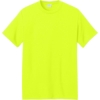 Custom Port & Co Core Blend Recycled Tee Safety Green