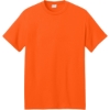 Custom Port & Co Core Blend Recycled Tee Safety Orange