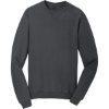 Custom Port & Co Beach Wash Garment-Dyed Crewneck Sweatshirt Coal Gray