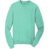 Custom Port & Co Beach Wash Garment-Dyed Crewneck Sweatshirt Cool Mint Green